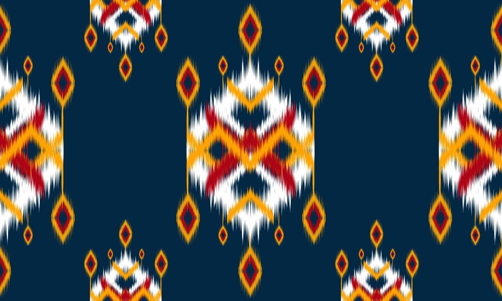 geométrico étnico oriental ikat padrão design tradicional para plano de fundo, tapete, papel de parede, roupas, embrulho, batik, tecido, ilustração vetorial. estilo bordado. vetor