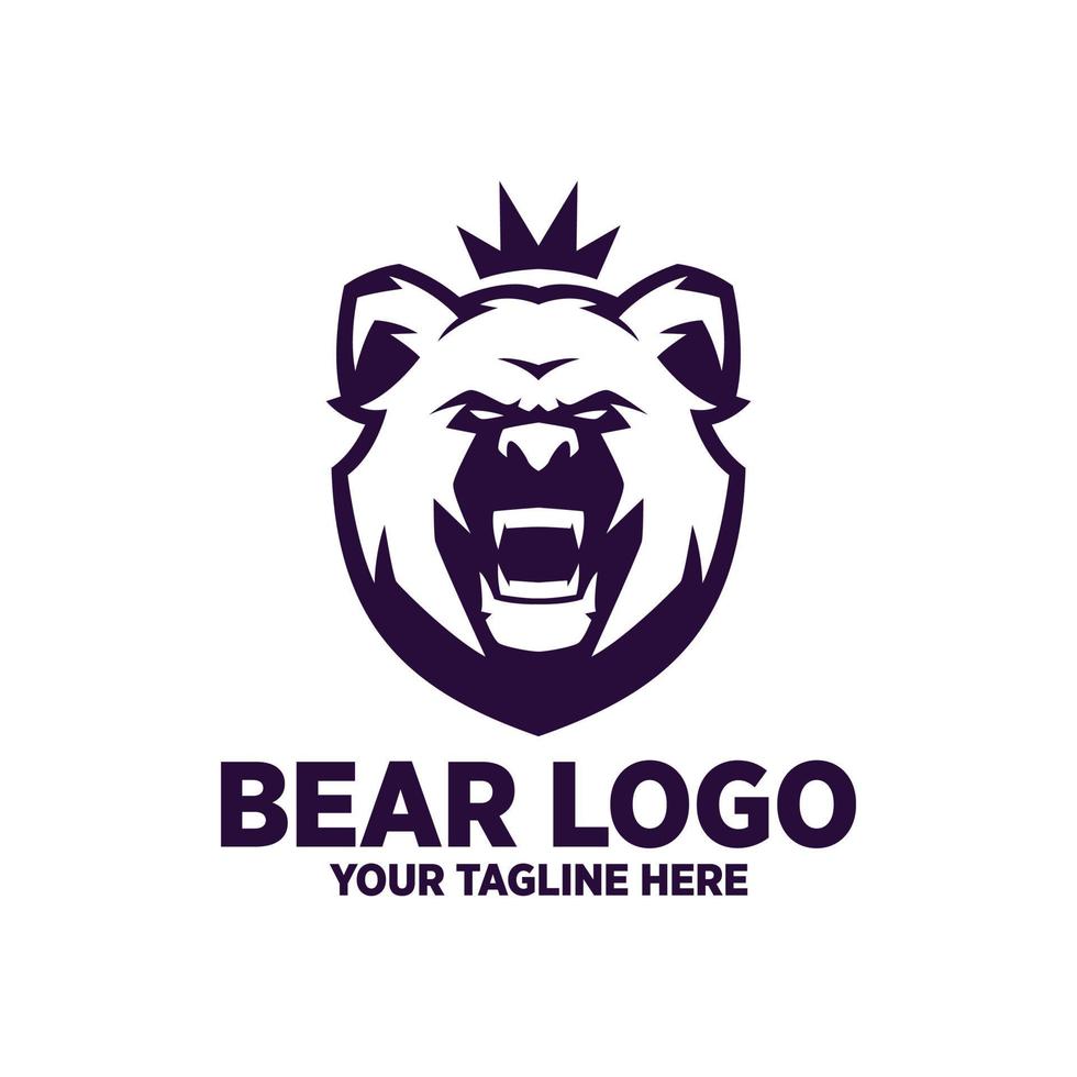 desenho do logotipo do urso vetor