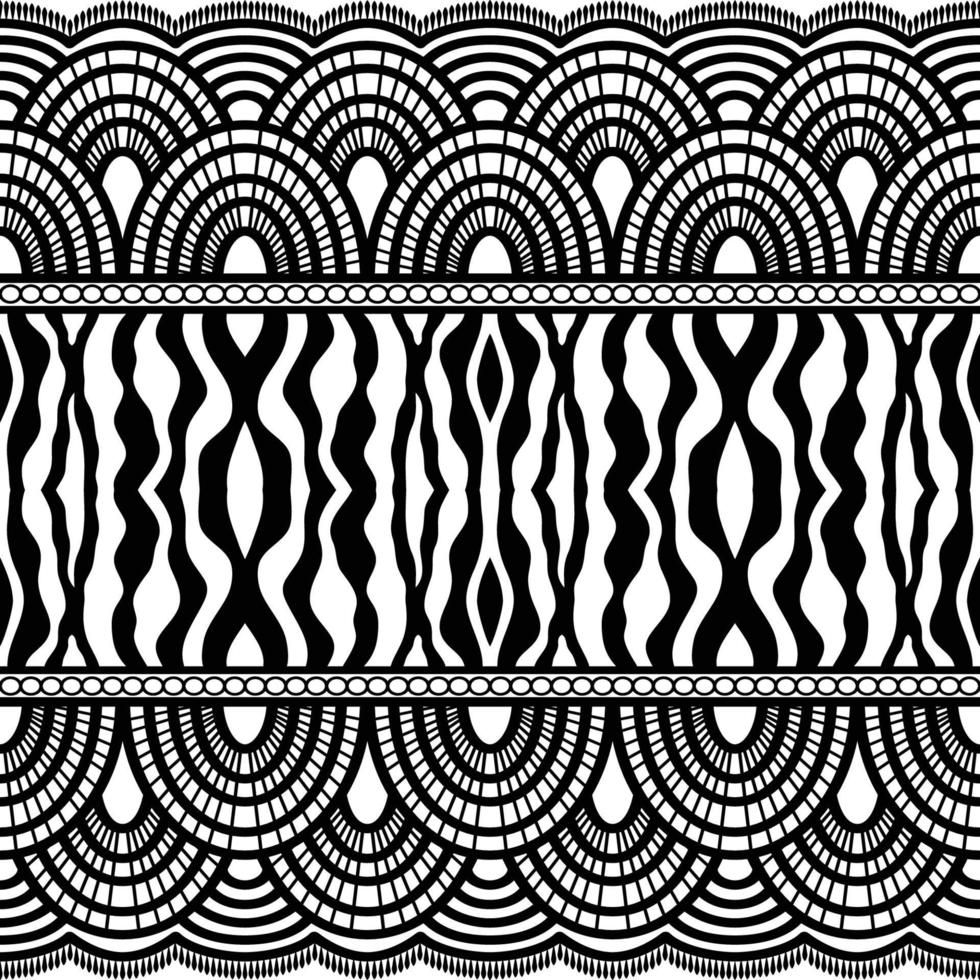 design de renda retrô ornamental preto e branco abstrato vetor