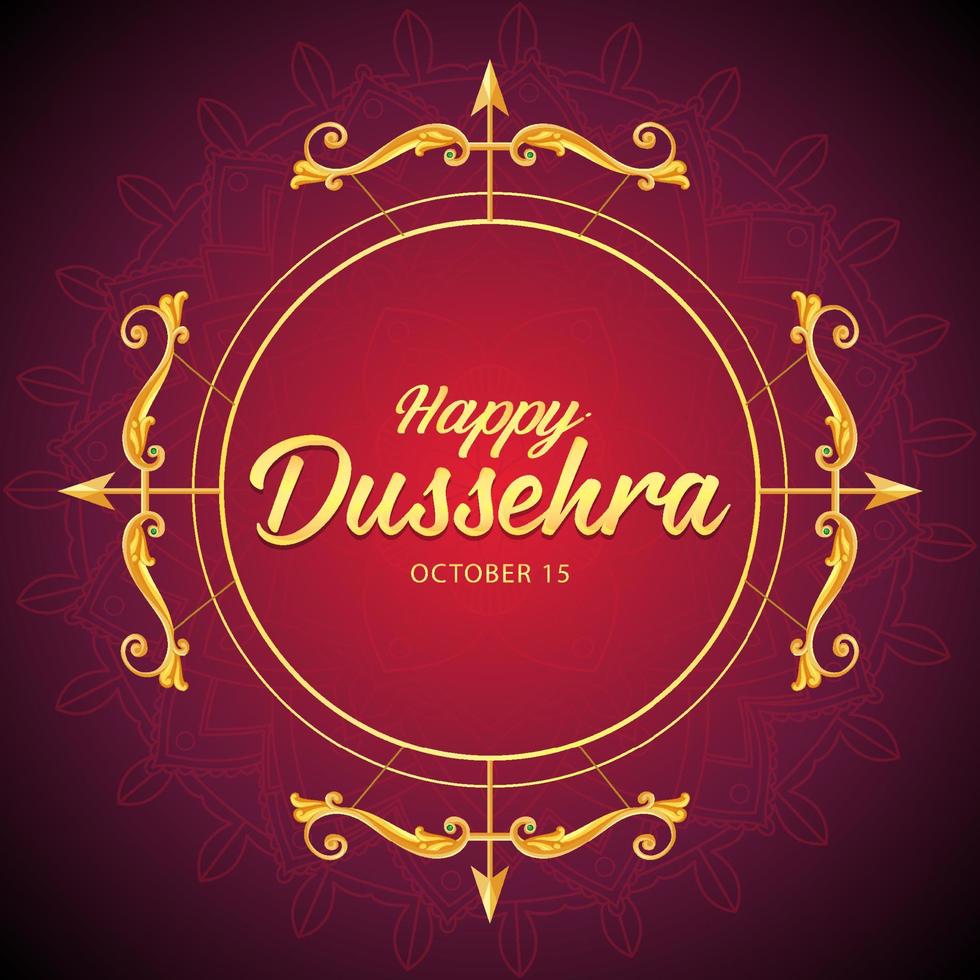 cartaz do festival hindu de dussehra feliz vetor