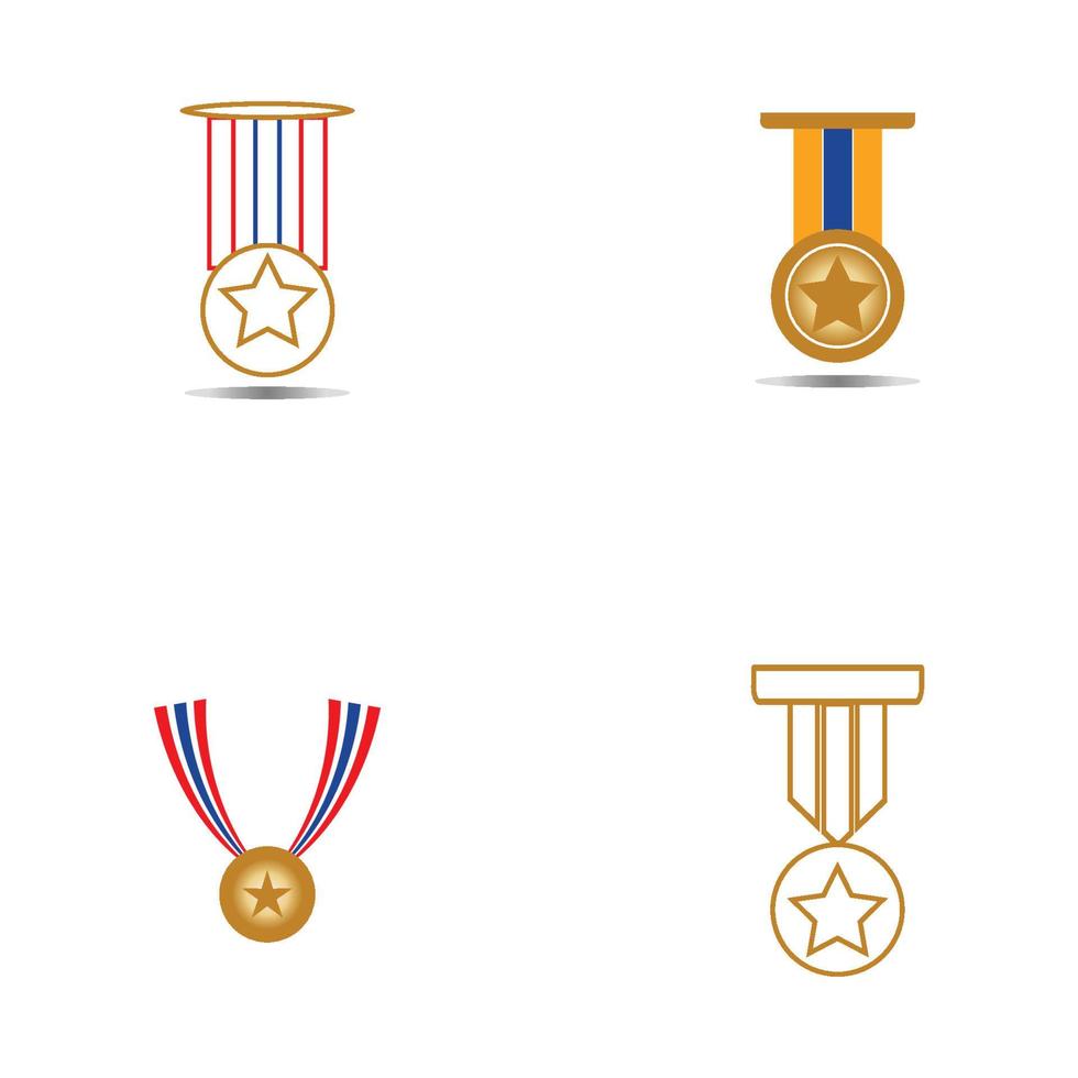 ilustração de modelo de fundo de vetor de ícone de medalha