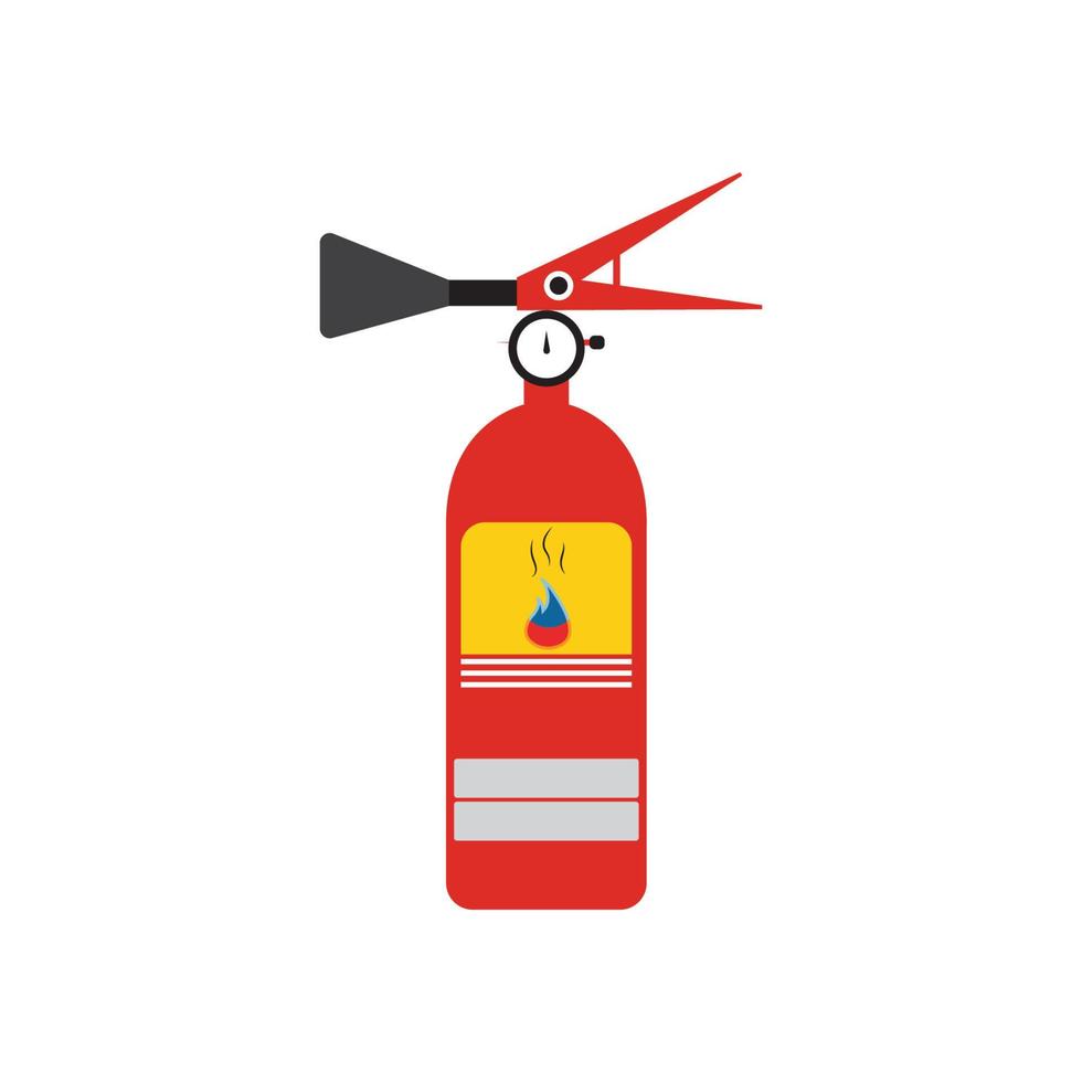 ícone de extintor de incêndio, equipamento de proteção, sinal de emergência, símbolo de segurança vetor