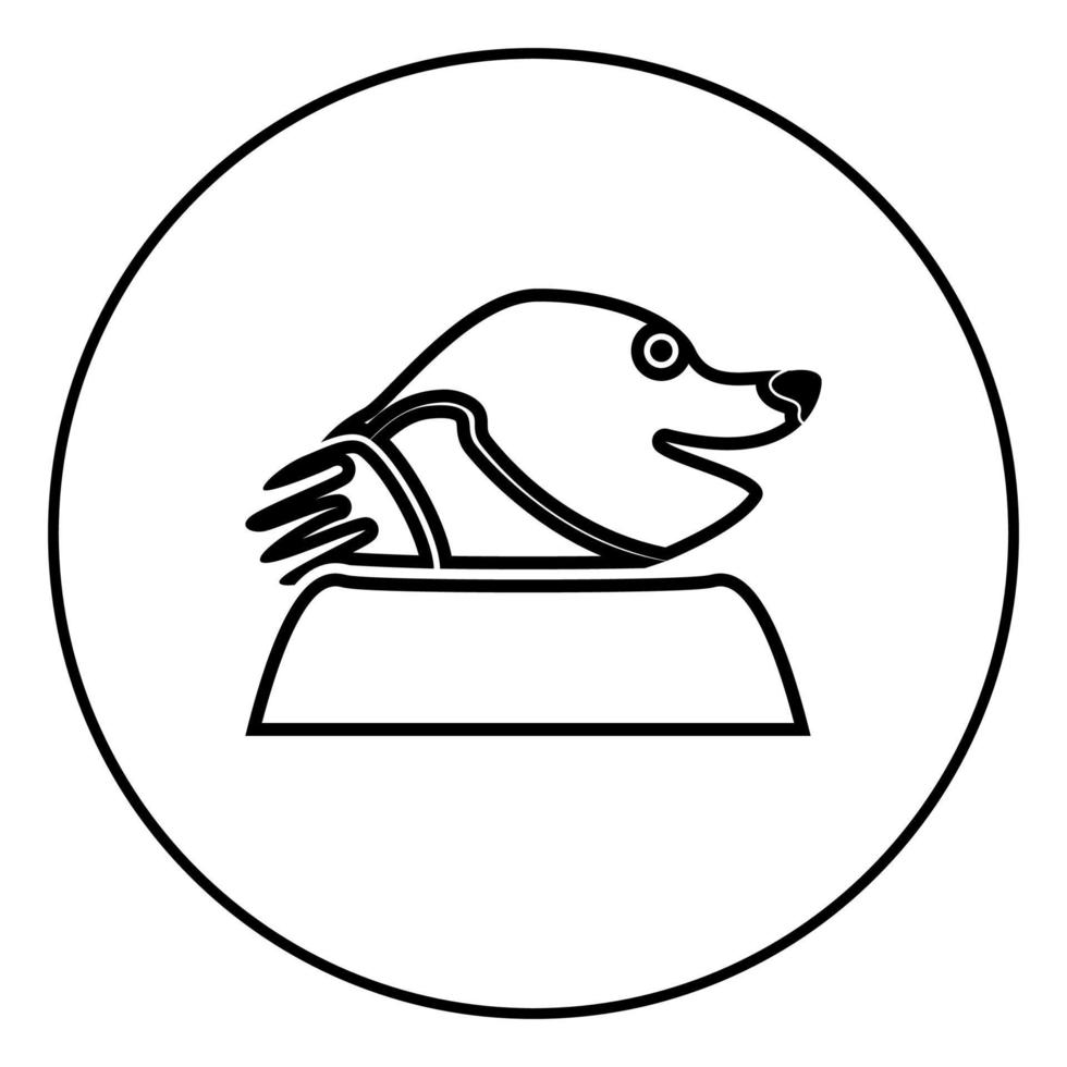 ícone de toupeira para contorno de círculo de artesanato de jardim vetor