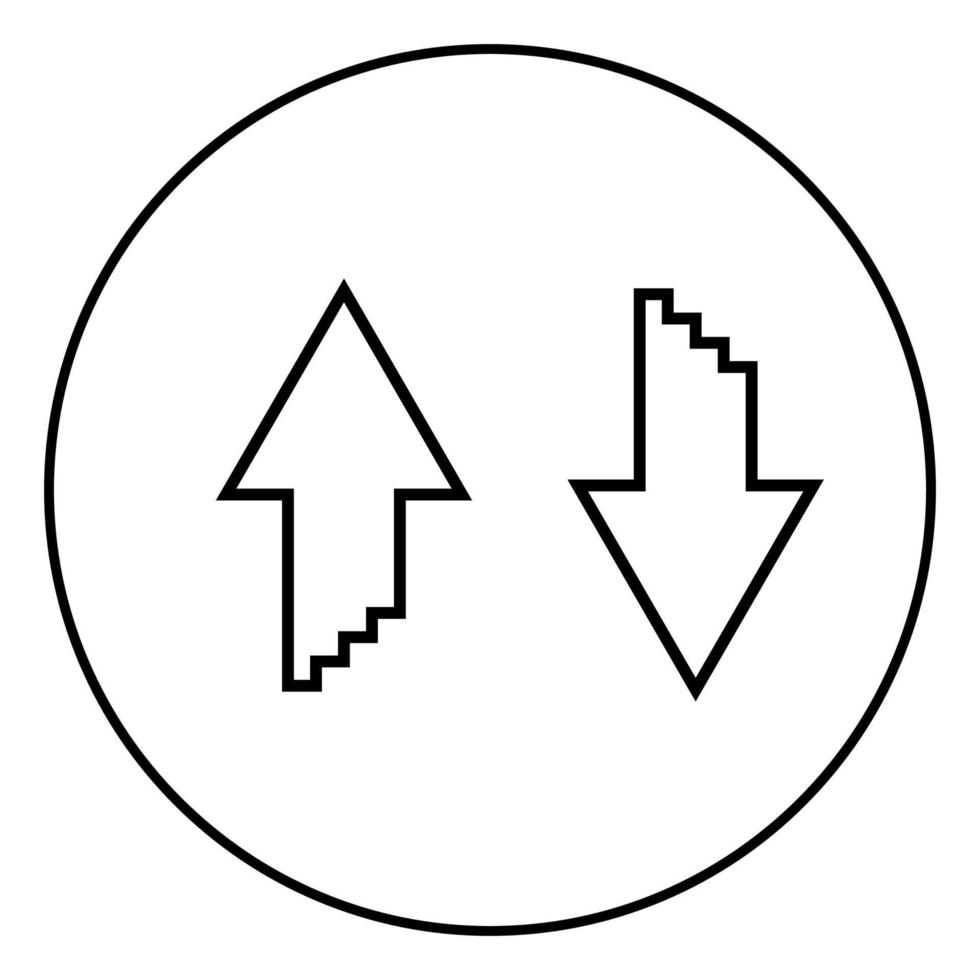 duas setas com efeito 3d de soma para upload e download ícone ilustração vetorial de cor preta imagem simples vetor