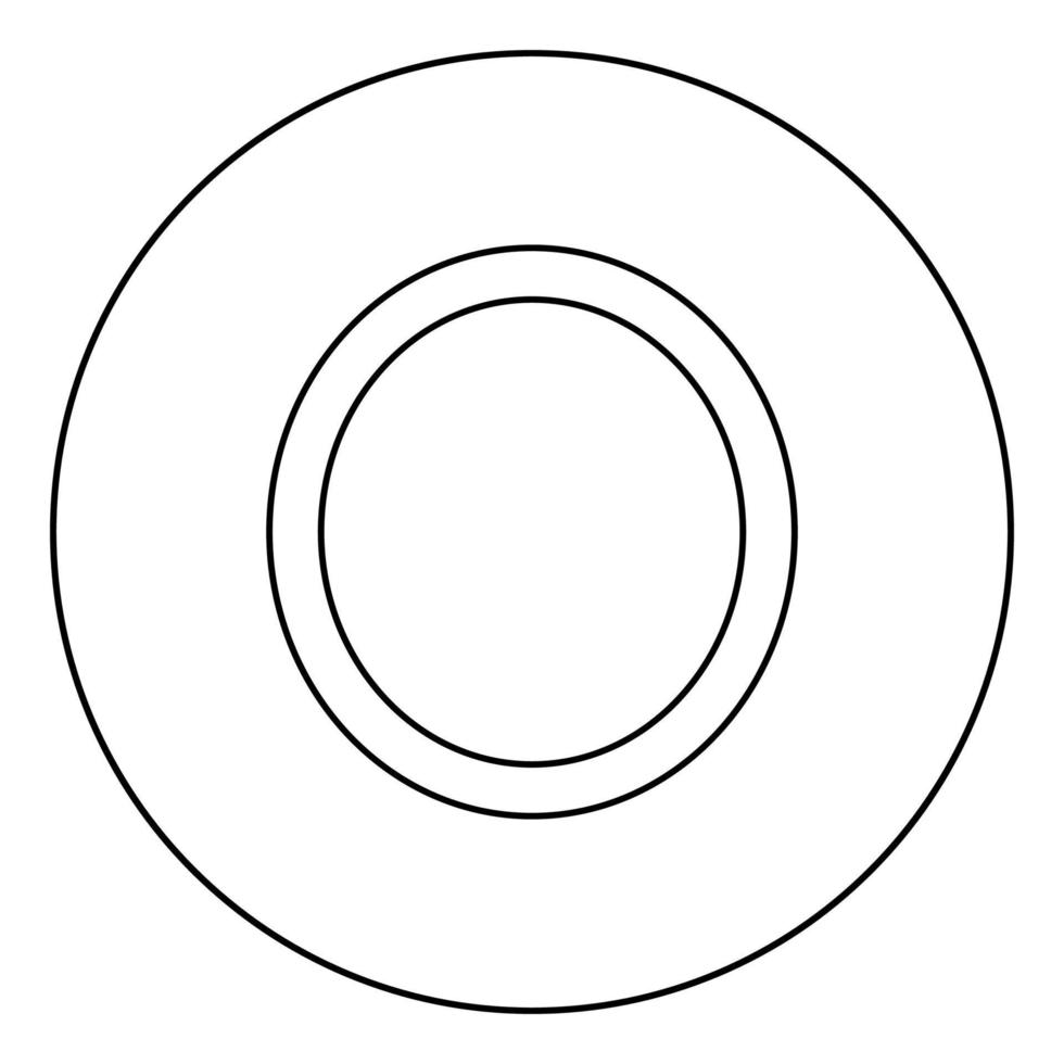 omicron símbolo grego letra maiúscula ícone de fonte em círculo contorno redondo ilustração vetorial de cor preta imagem de estilo plano vetor