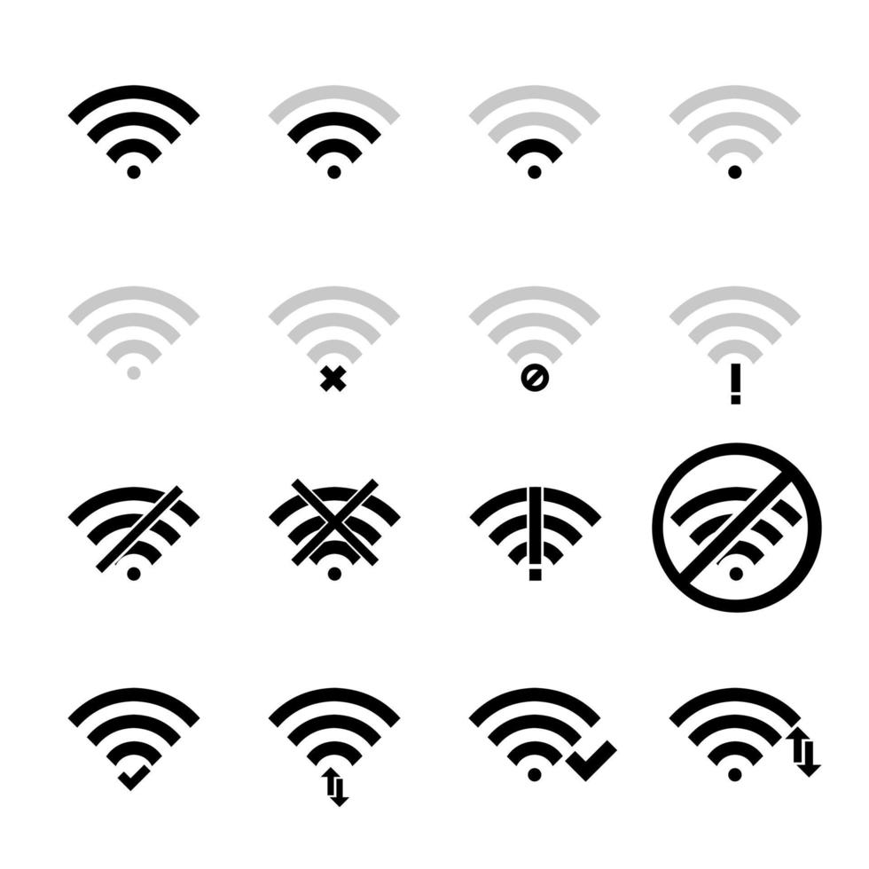 conjunto de ícones de sinal vetor