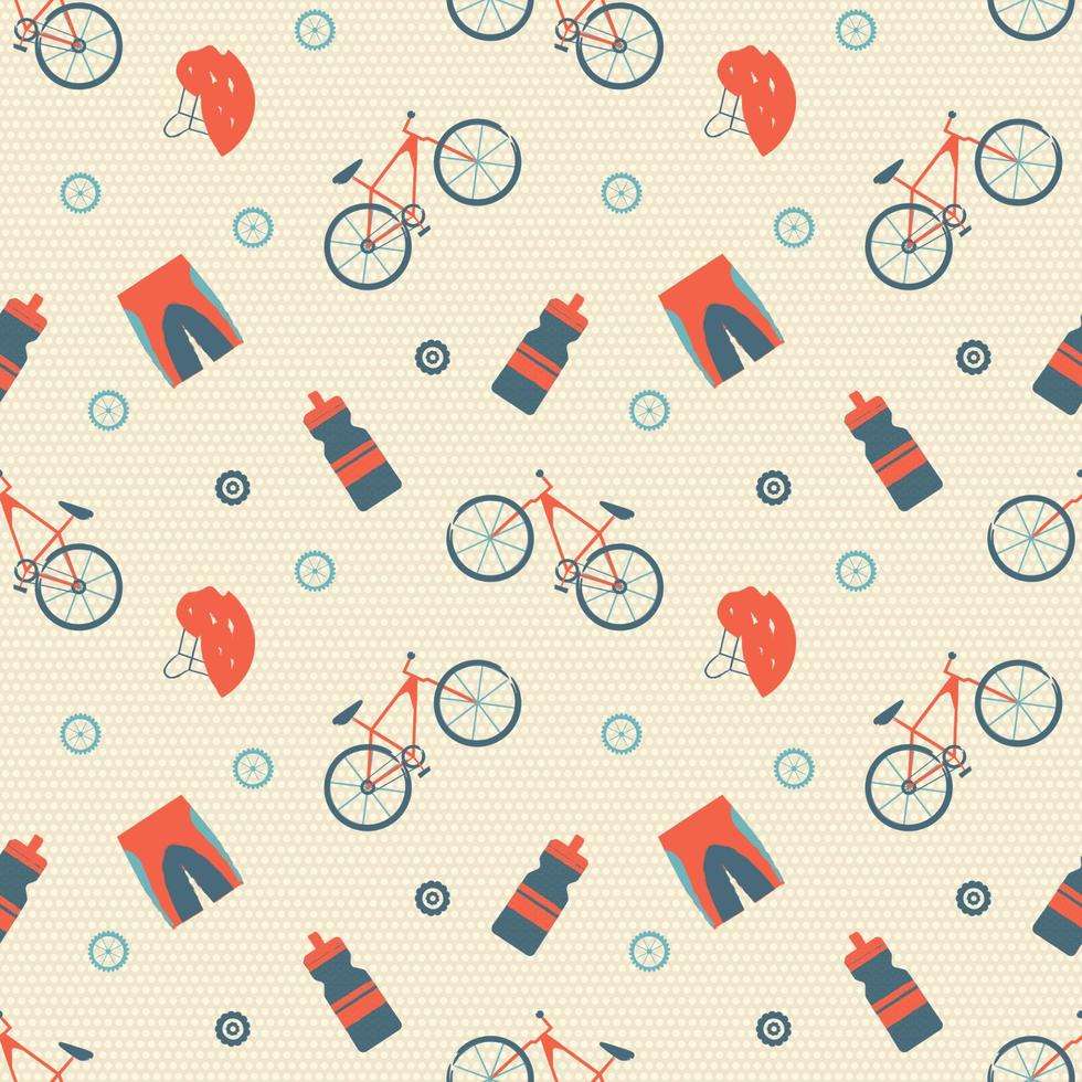 padrão de dia mundial da bicicleta desenhada de mão. vetor