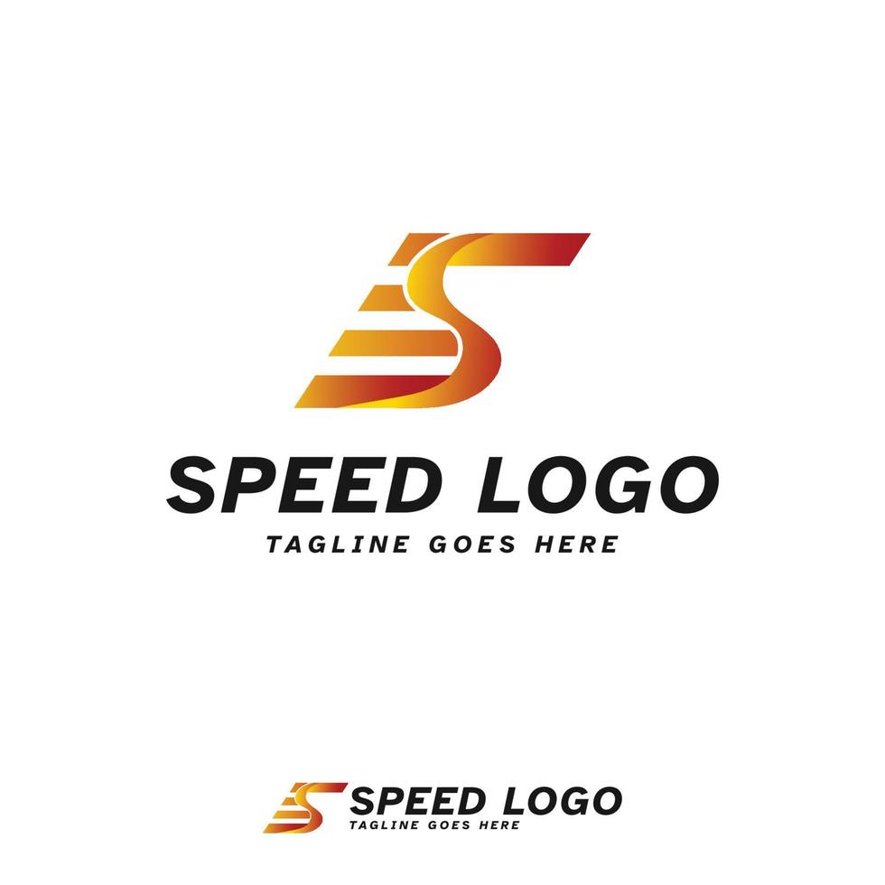 logotipo de velocidade vetorial letra s vetor