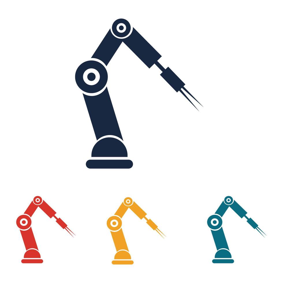 logotipo de vetor de braço robótico