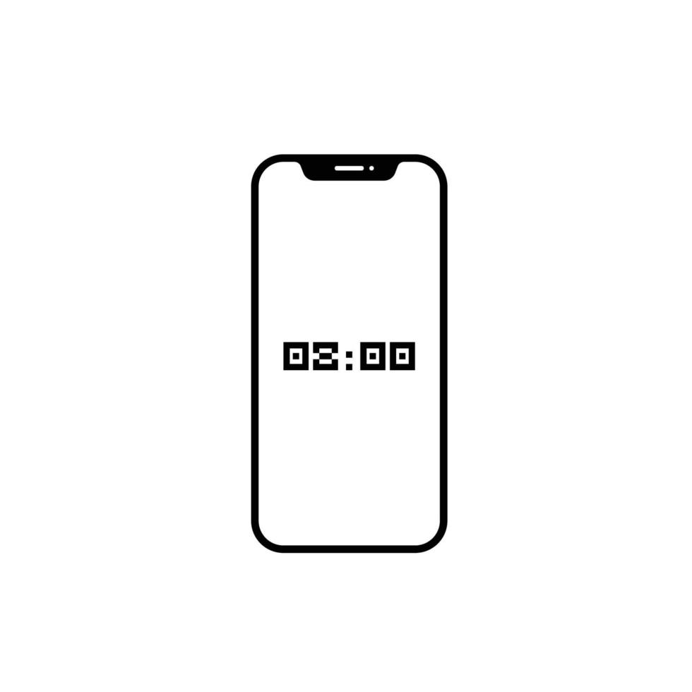 ícone preto e branco do smartphone. elemento de design de silhueta em fundo branco isolado vetor