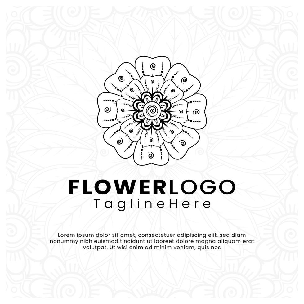 logotipo de flor de beleza de arte de linha. design de logotipo de inspiração. ilustração em vetor modelo. isolado no fundo branco