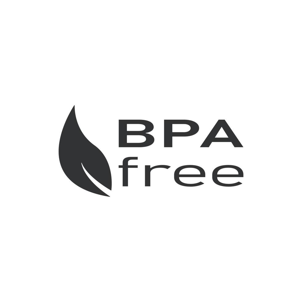 conceito de ícone gratuito bpa. emblema livre de bisfenol a e ftalatos. símbolo ecológico para plástico não tóxico. ilustração vetorial isolada vetor
