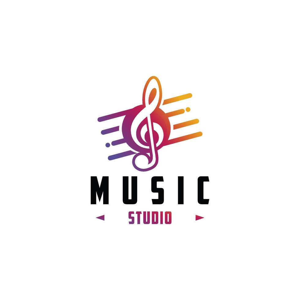 vetor de ícone de logotipo de música isolado