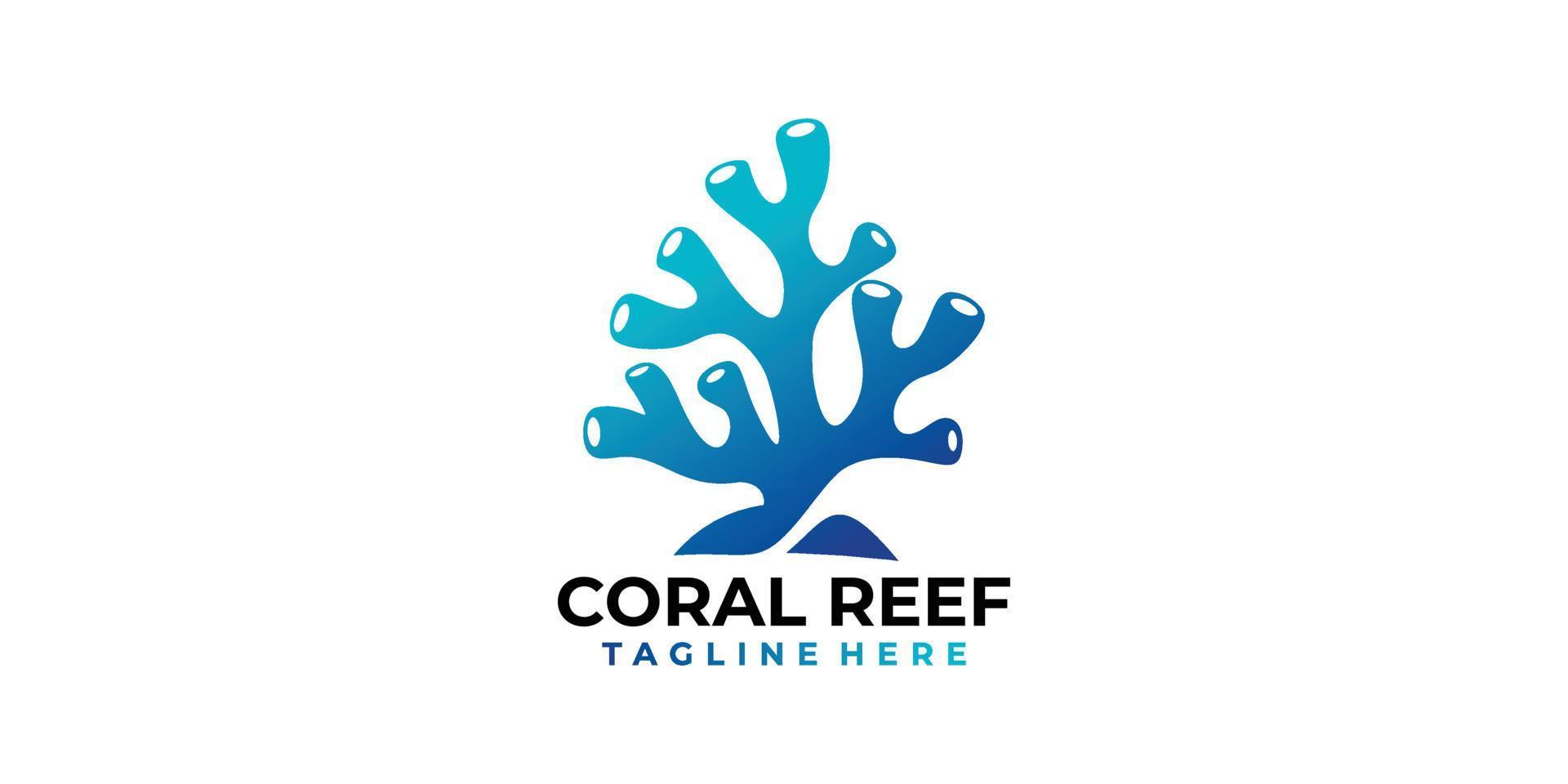 vetor de ícone de logotipo coral isolado