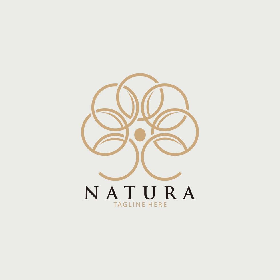 natureza abstrata árvore logotipo ícone vetor isolado