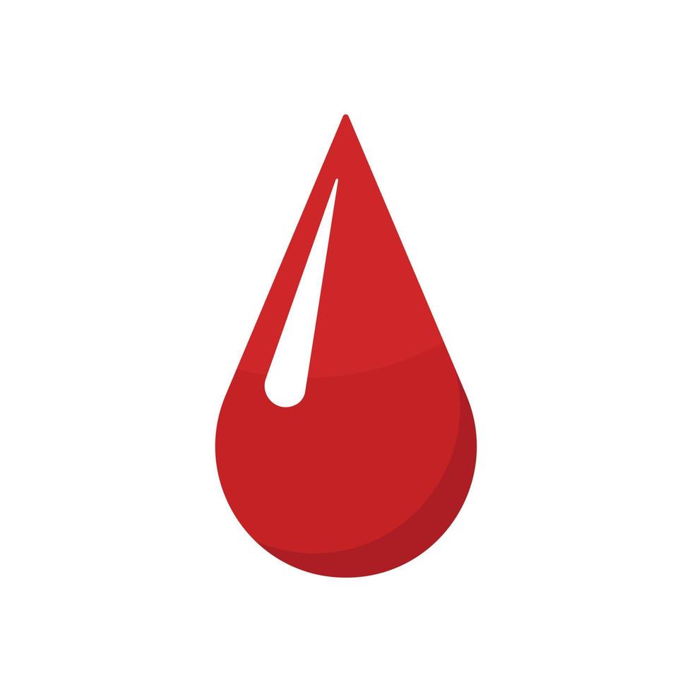 gota de ícone de sangue. doe o símbolo da web de sangue humano. ilustração vetorial vetor