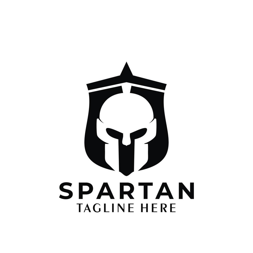 vetor de ícone de logotipo espartano isolado