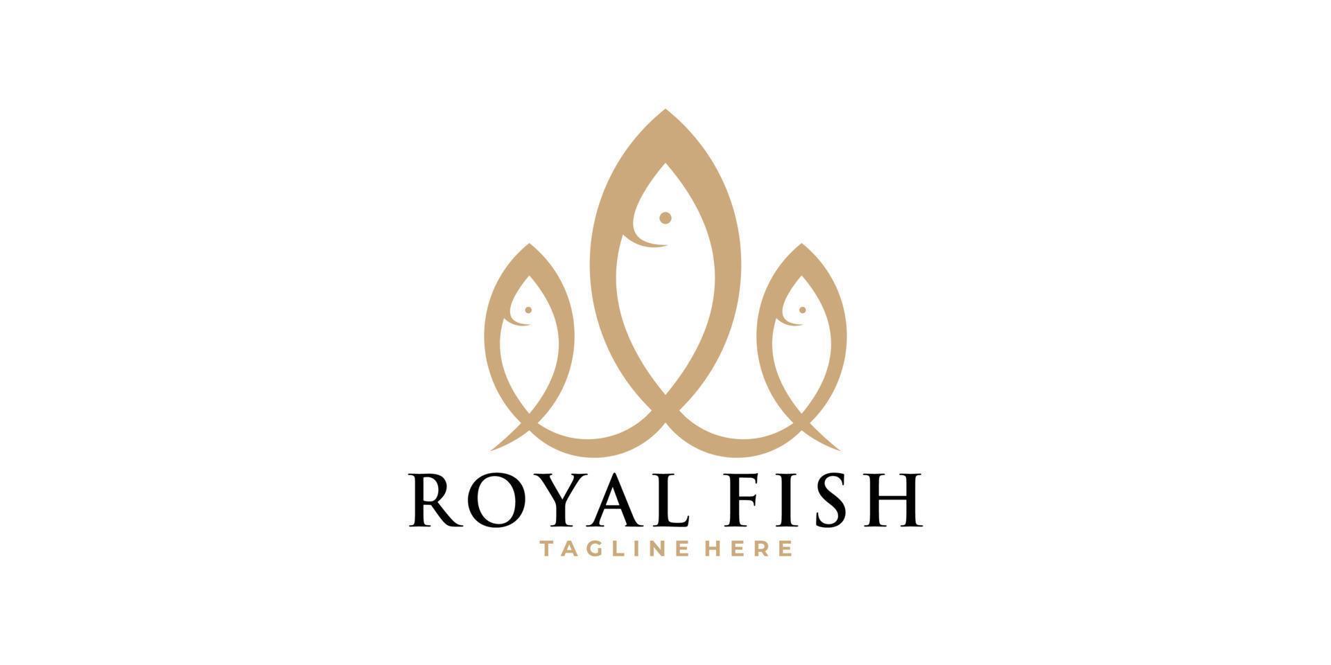 vetor de ícone de logotipo de frutos do mar isolado