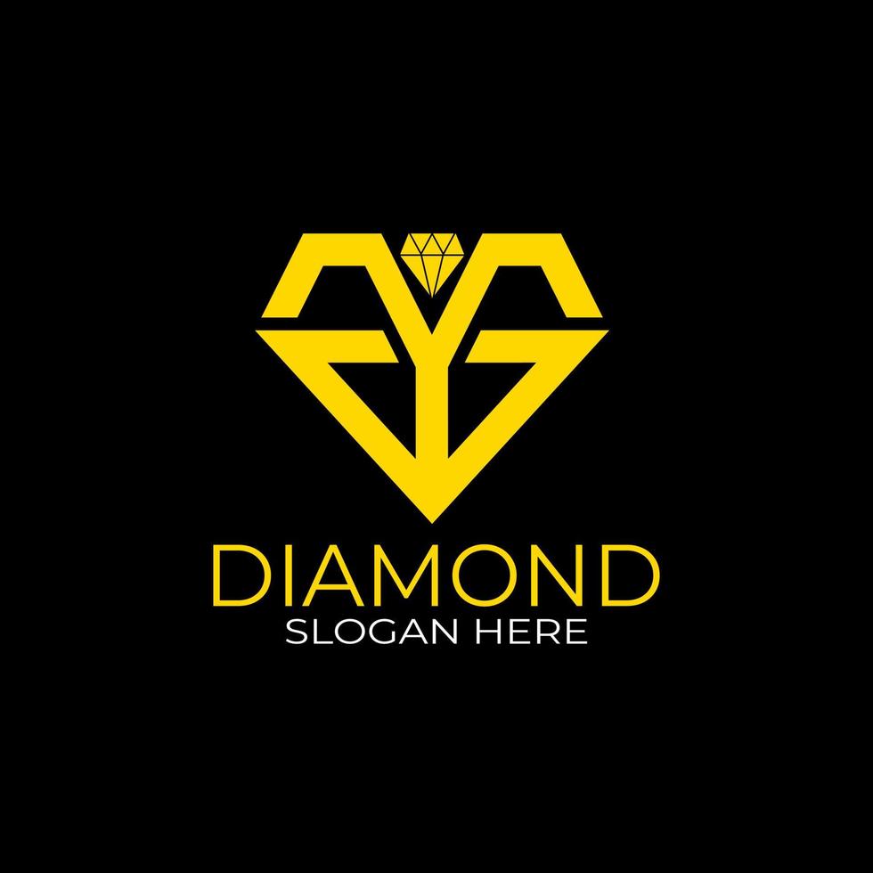 design de logotipo de diamante letra g. conceito de design, logotipos, logotipo, modelo de diamante de logotipo vetor