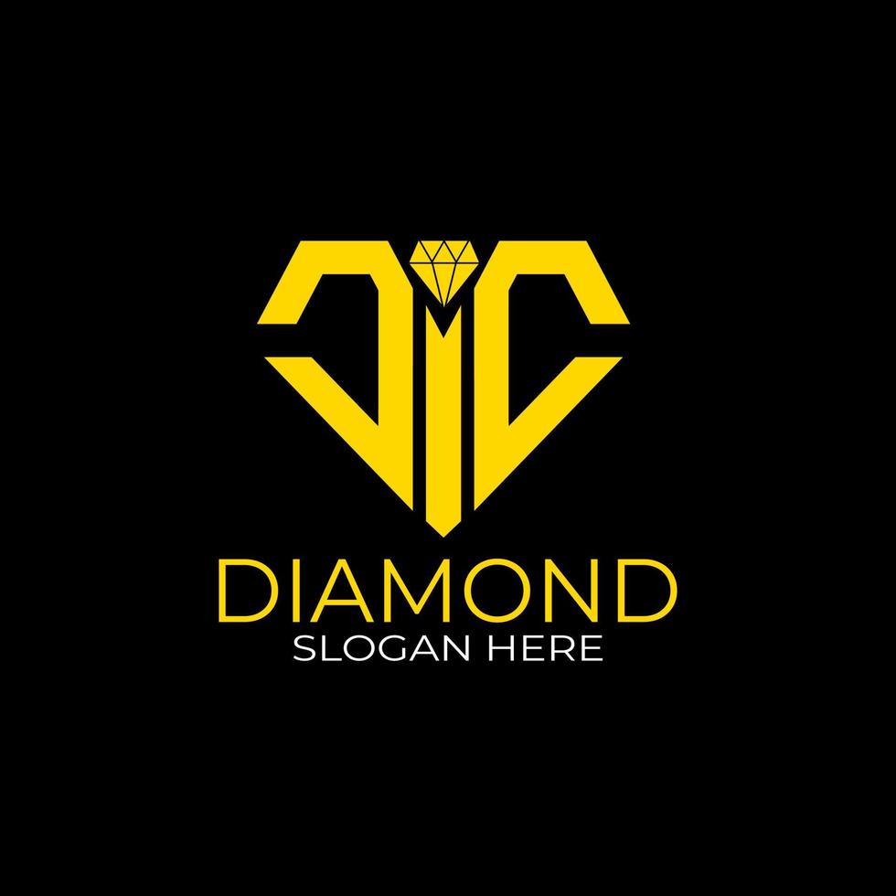 letra c design de logotipo de diamante. conceito de design, logotipos, logotipo, modelo de diamante de logotipo vetor