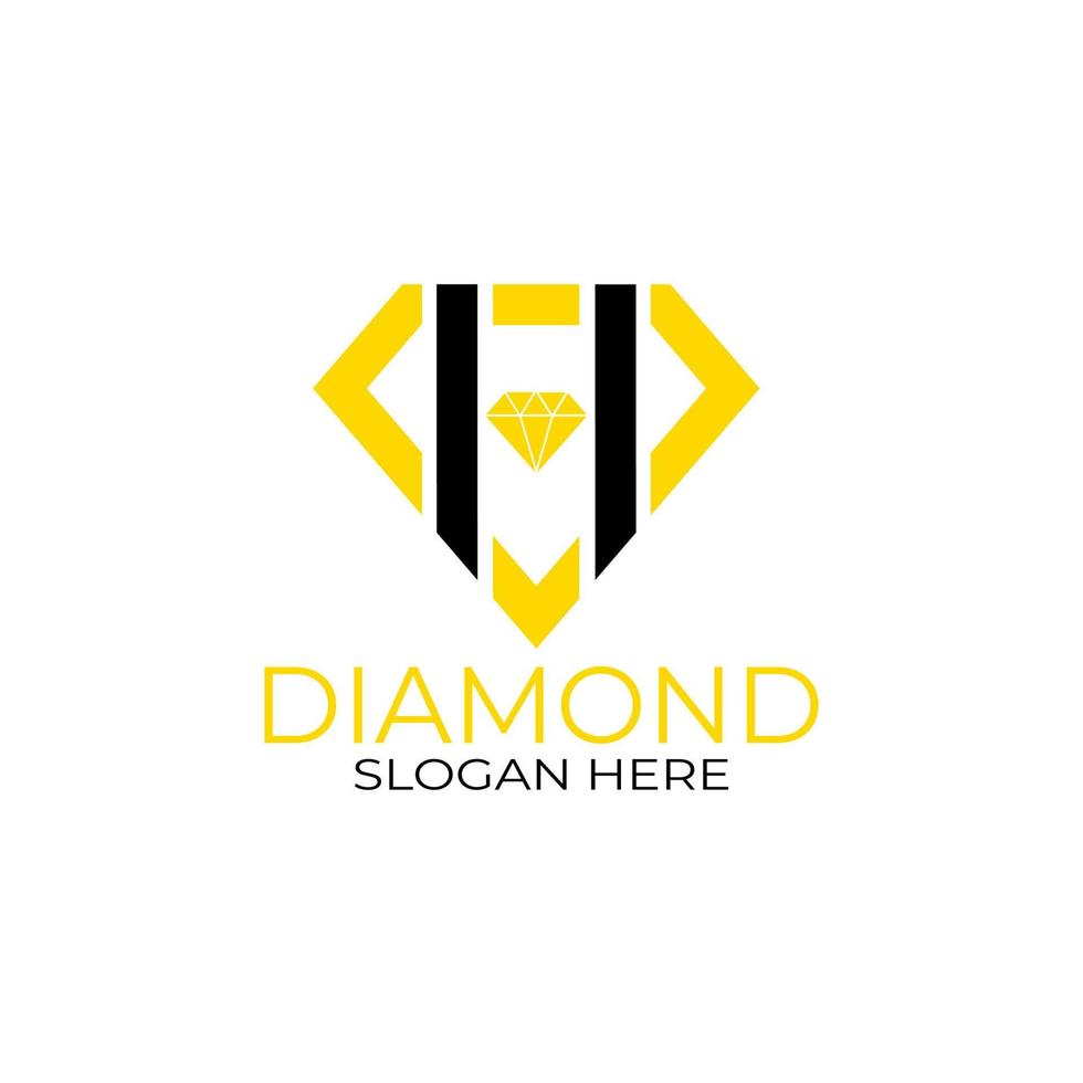 letra h design de logotipo de diamante. conceito de design, logotipos, logotipo, modelo de diamante de logotipo vetor