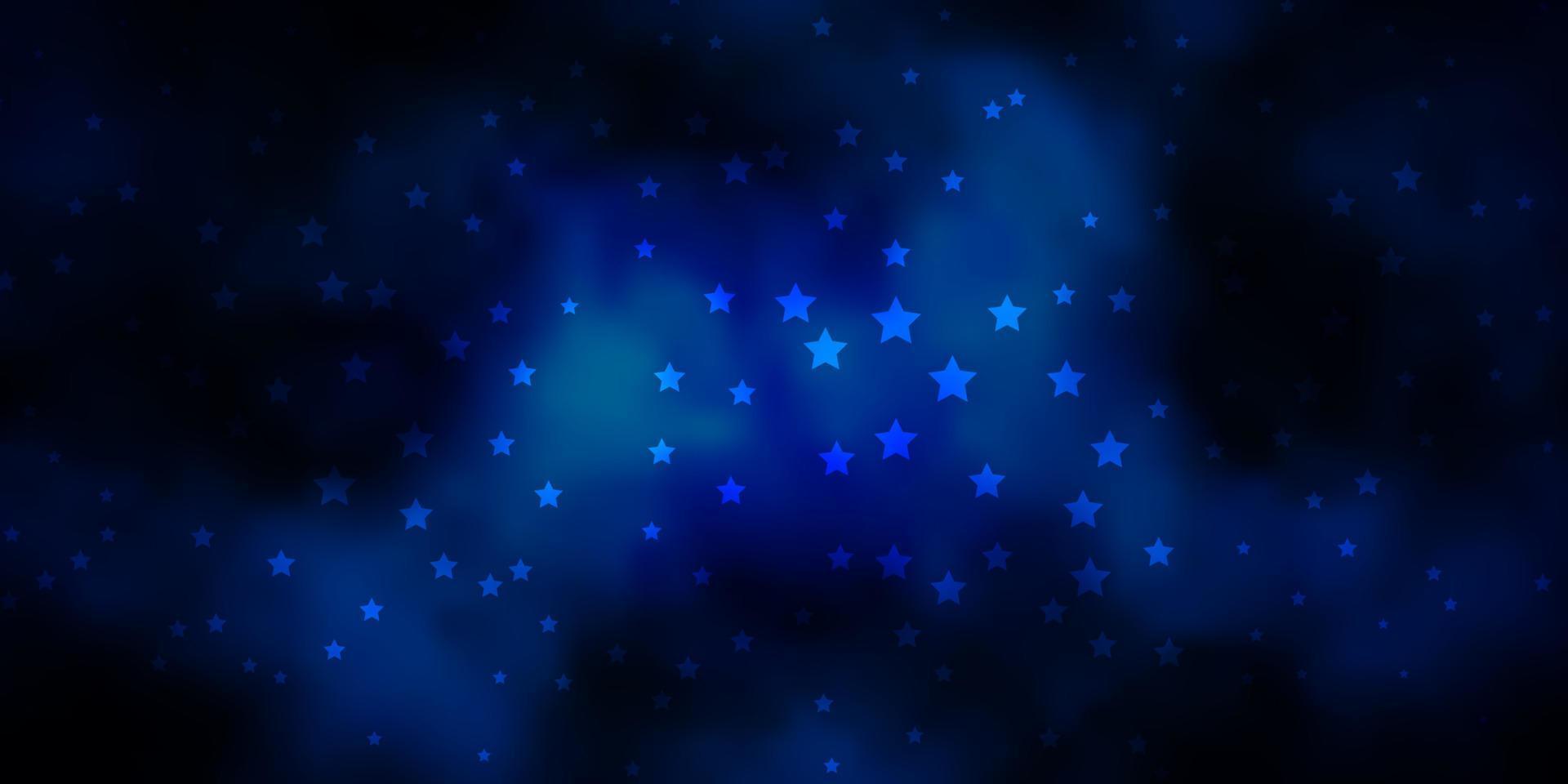 fundo vector azul escuro com estrelas coloridas.