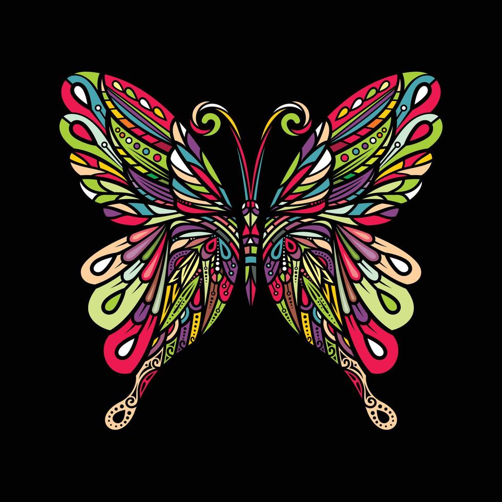 arte de borboleta com design premium de vetor colorido