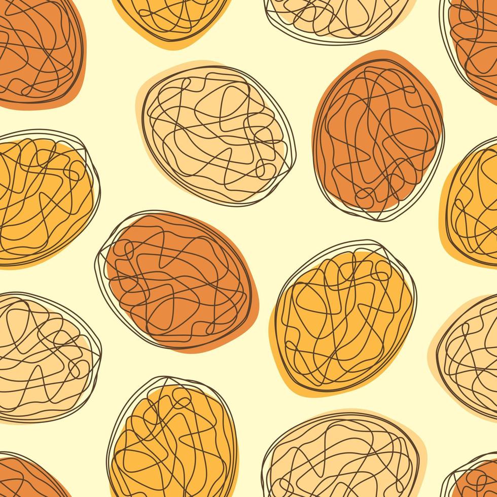 design de padrão de repetição de melão. fundo desenhado à mão. padrão de frutas para papel de embrulho ou tecido. vetor