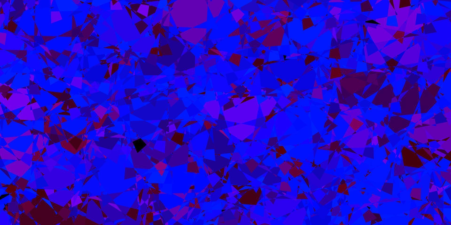 padrão de vetor azul e vermelho escuro com formas poligonais.