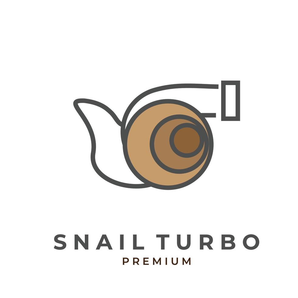 logotipo de ilustração de caracol turbo abstrato vetor