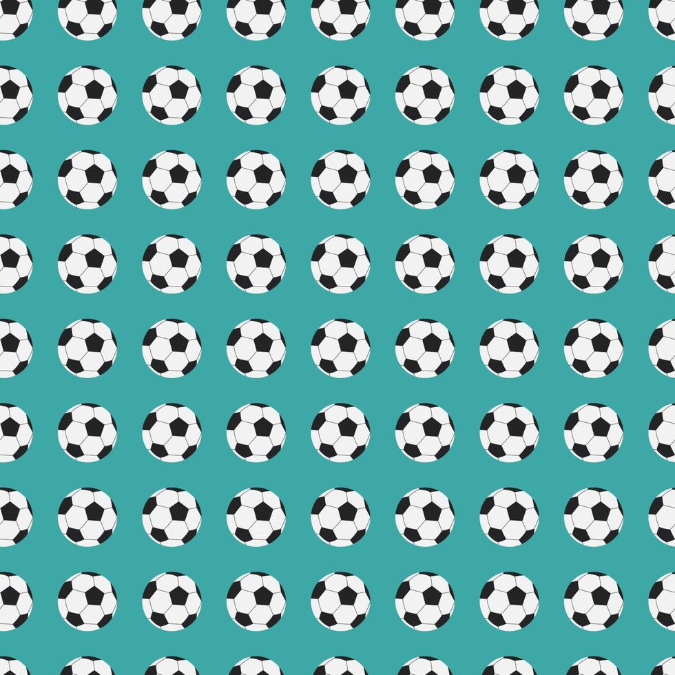 padrão de futebol. fundo de futebol sem costura com bolas de futebol brancas e pretas. ilustração de azulejos de futebol vetorial para projetos esportivos vetor