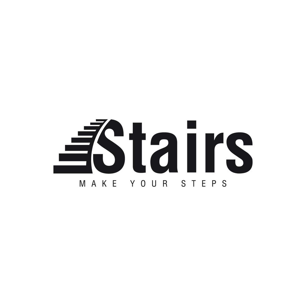 conceito de design de logotipo de escadas logotipo de etapas de sucesso para empresa de negócios corporativos vetor