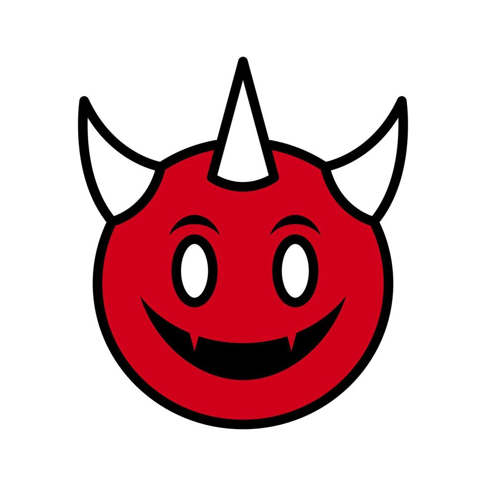 ícone de vetor de emoticon do diabo