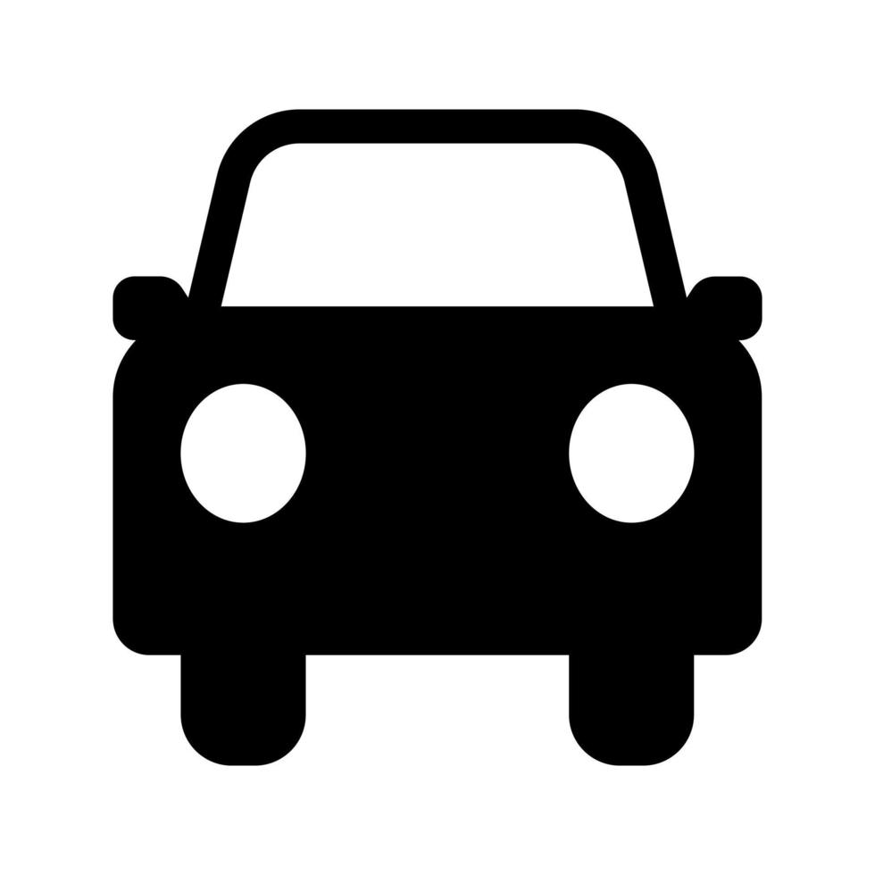 ícone de vetor de carro dianteiro