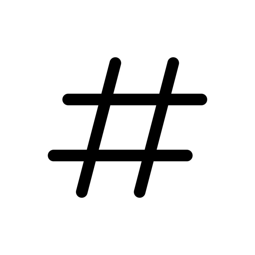 ícone de vetor de hashtag