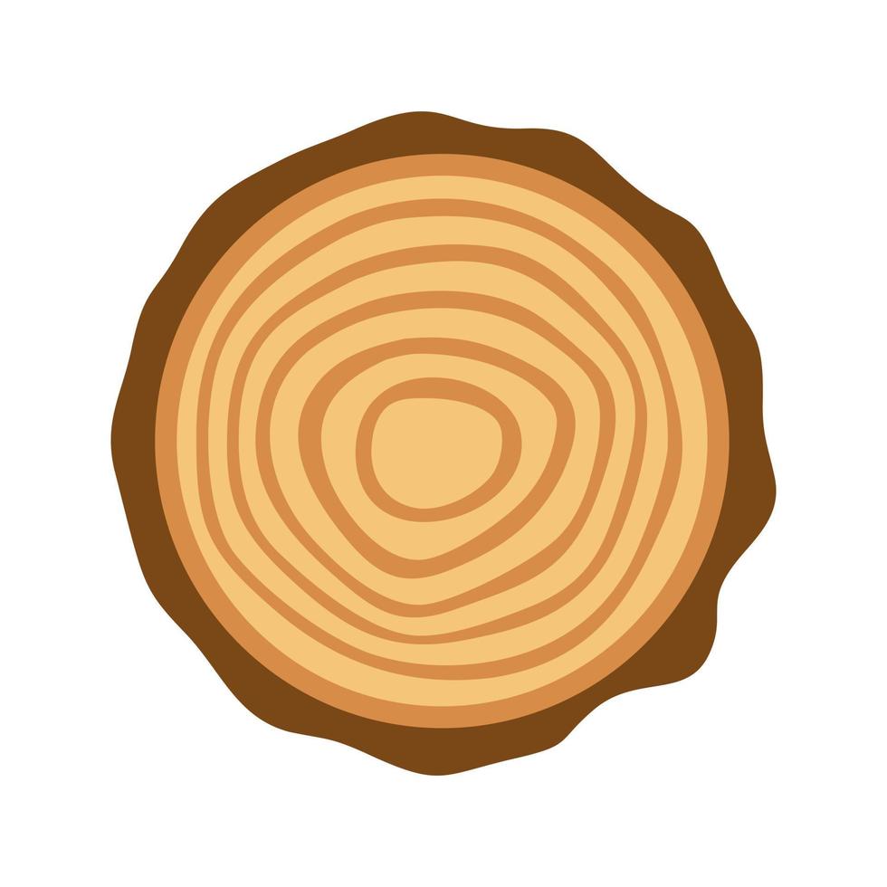 ícone de vetor de tronco de anel de madeira