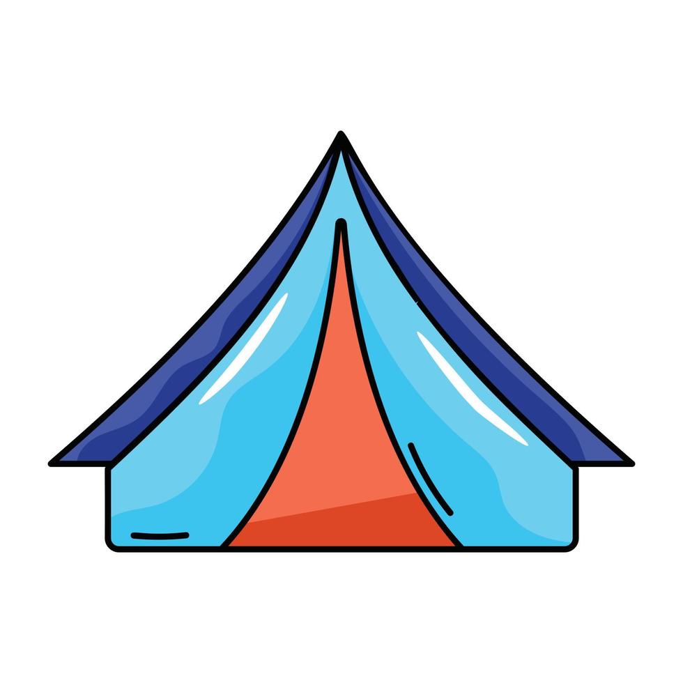 ícone plano de alta qualidade de tenda vetor