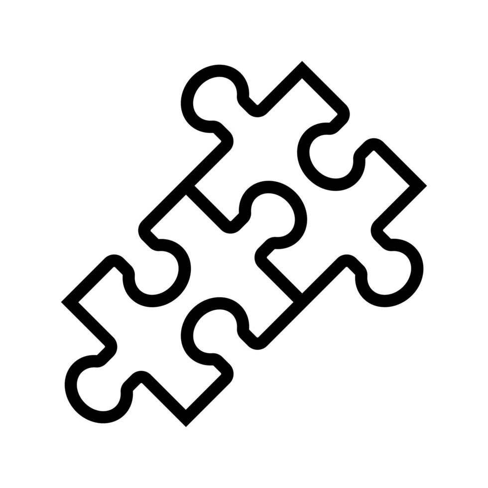 ícone de vetor de peças de quebra-cabeça