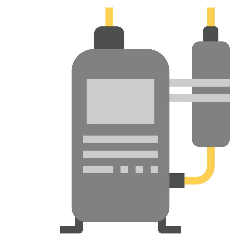 ilustração em vetor ícone plana de compressor