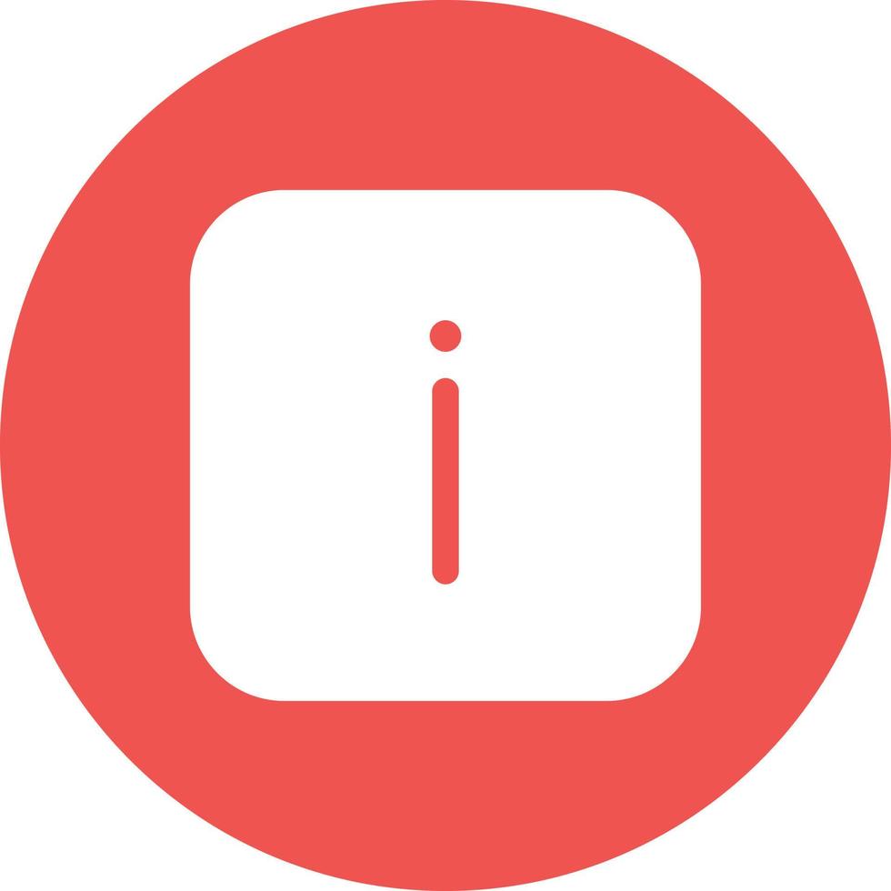 ícone de fundo de círculo de glifo quadrado de informação vetor