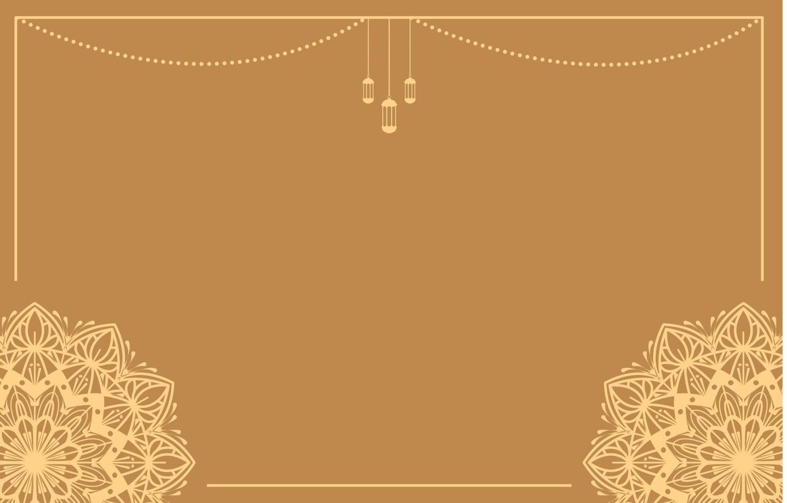 design de vetor de fundo islâmico com decoração de mandala árabe para banner do dia de ramadan kareem ou eid mubarak, muharram