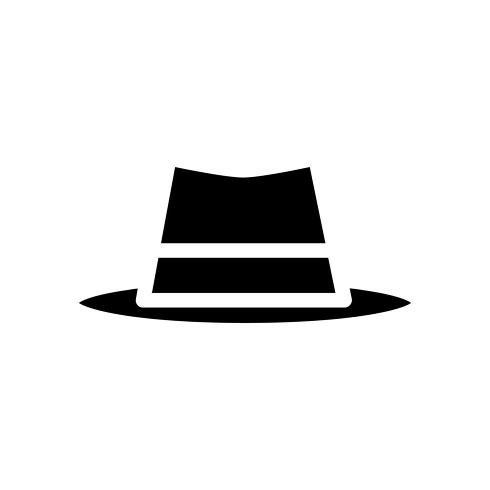 ícone de chapéu de cowboy, silhueta de chapéu de cowboy vetorial, ilustração de chapéu de moda ocidental retrô vetor