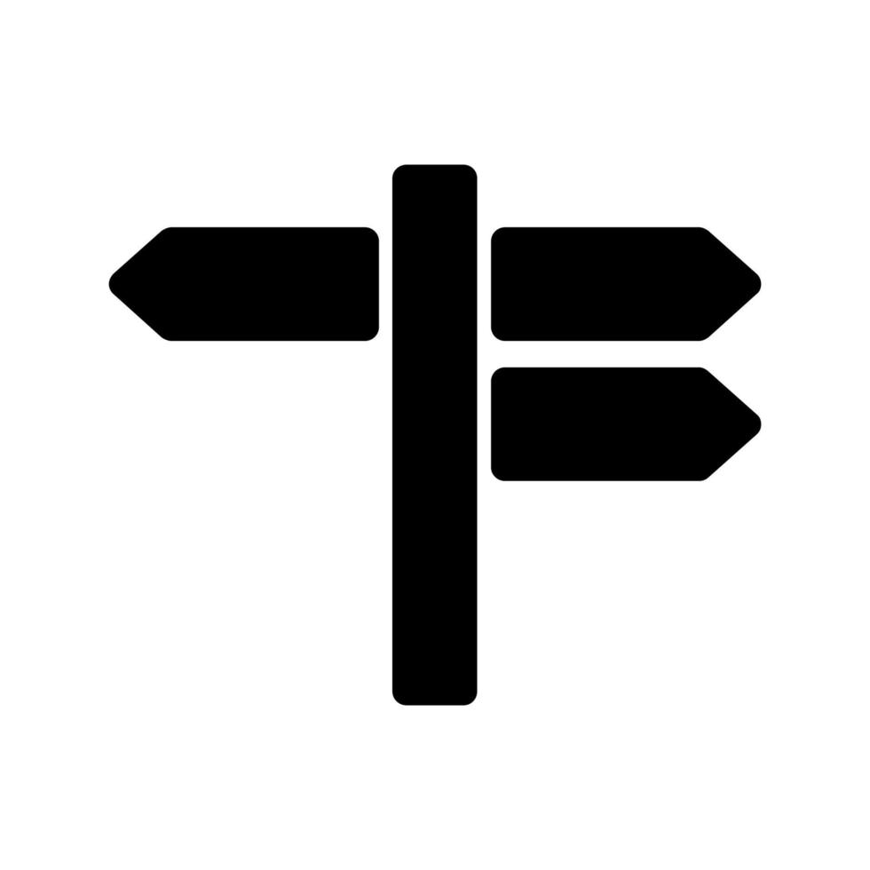 estilo simples de ícone de sinal de estrada vetor