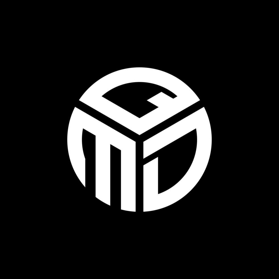 design de logotipo de letra qmd em fundo preto. conceito de logotipo de letra de iniciais criativas qmd. design de letra qmd. vetor