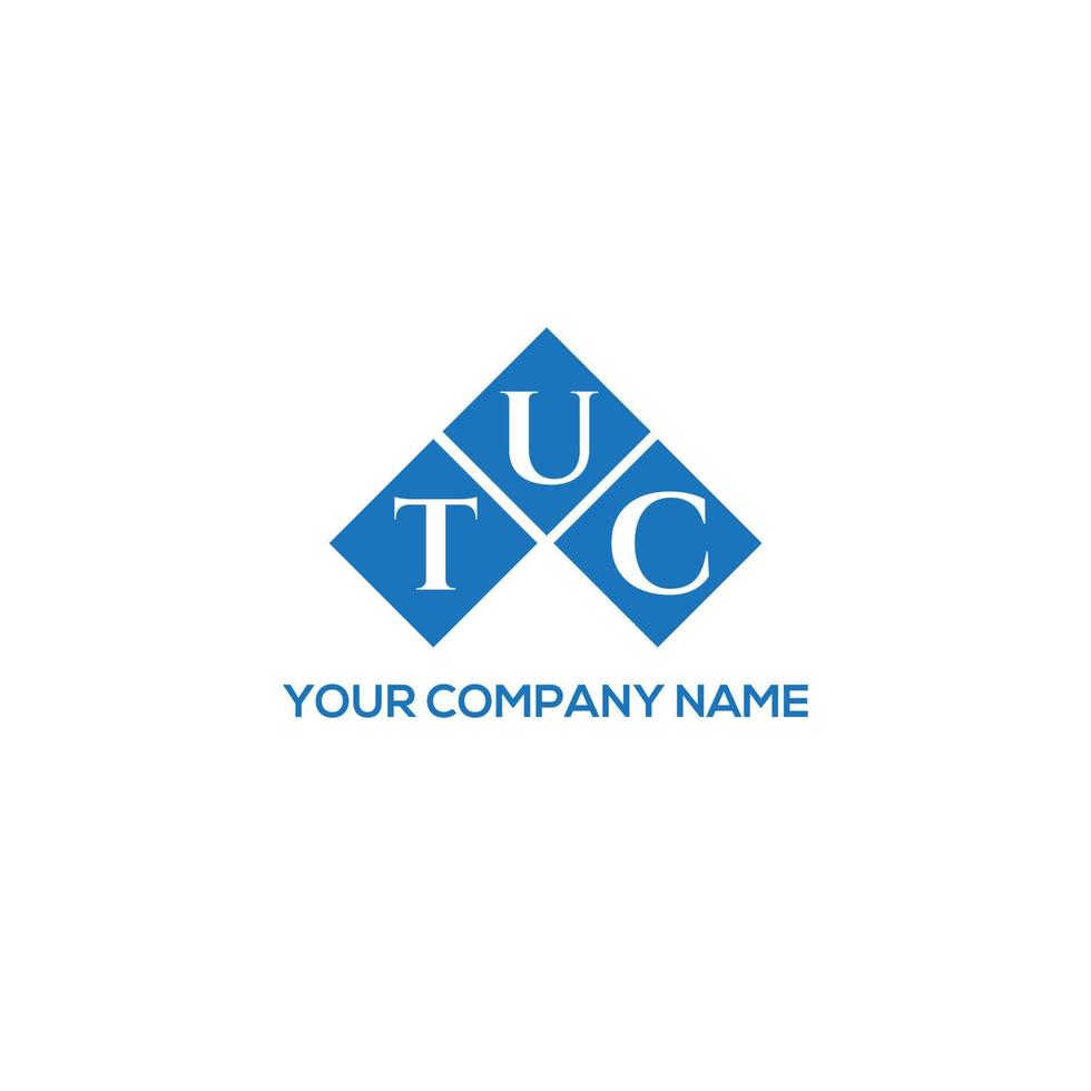 design de logotipo de carta tuc em fundo branco. conceito de logotipo de letra de iniciais criativas tuc. design de letra tuc. vetor