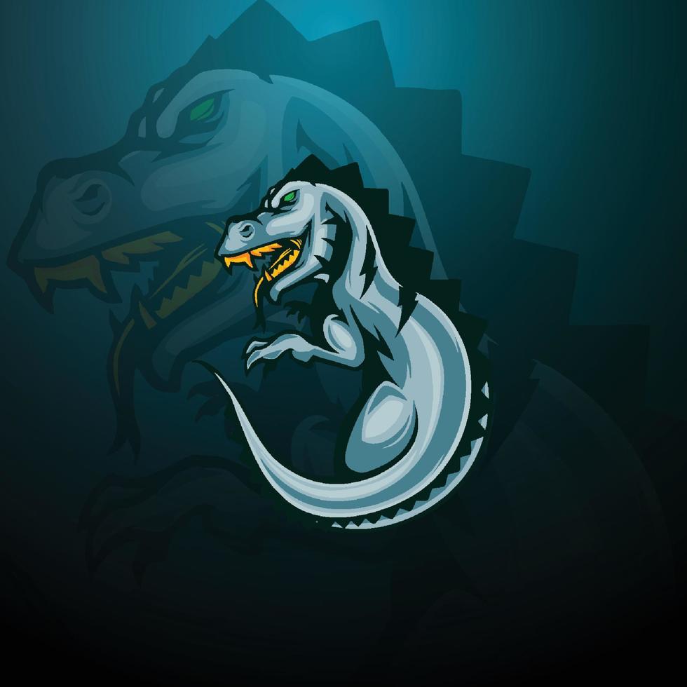 design de logotipo de mascote de jogador vetor