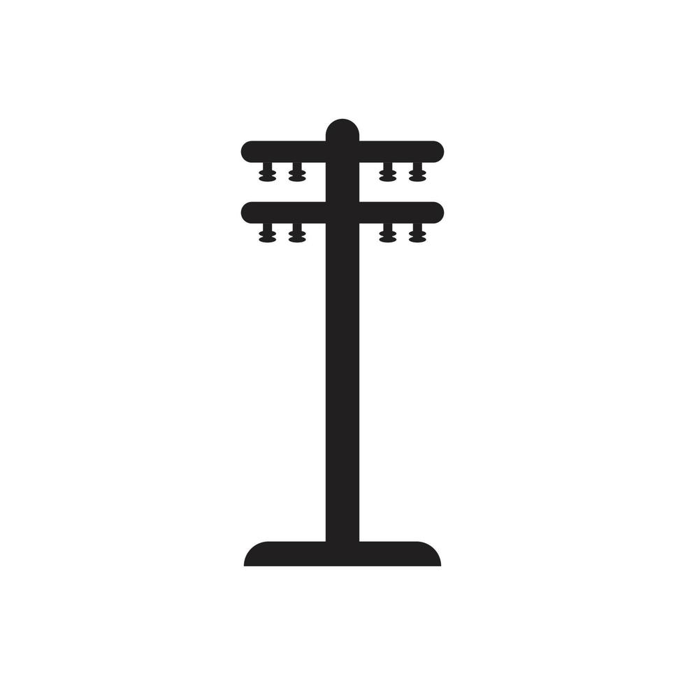logotipo do poste de energia vetor