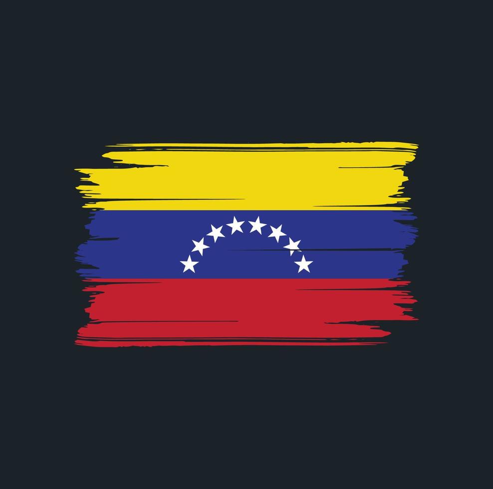 escova de bandeira da venezuela. bandeira nacional vetor