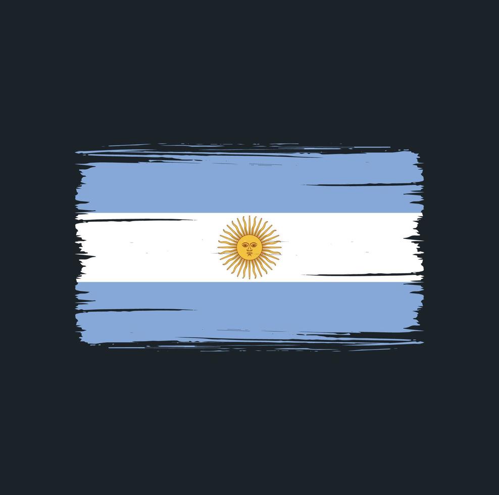 pinceladas de bandeira argentina. bandeira nacional vetor