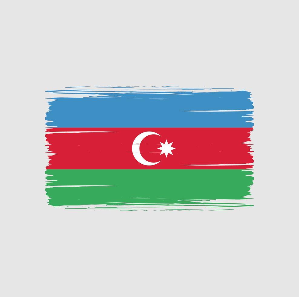 pinceladas de bandeira do azerbaijão. bandeira nacional vetor